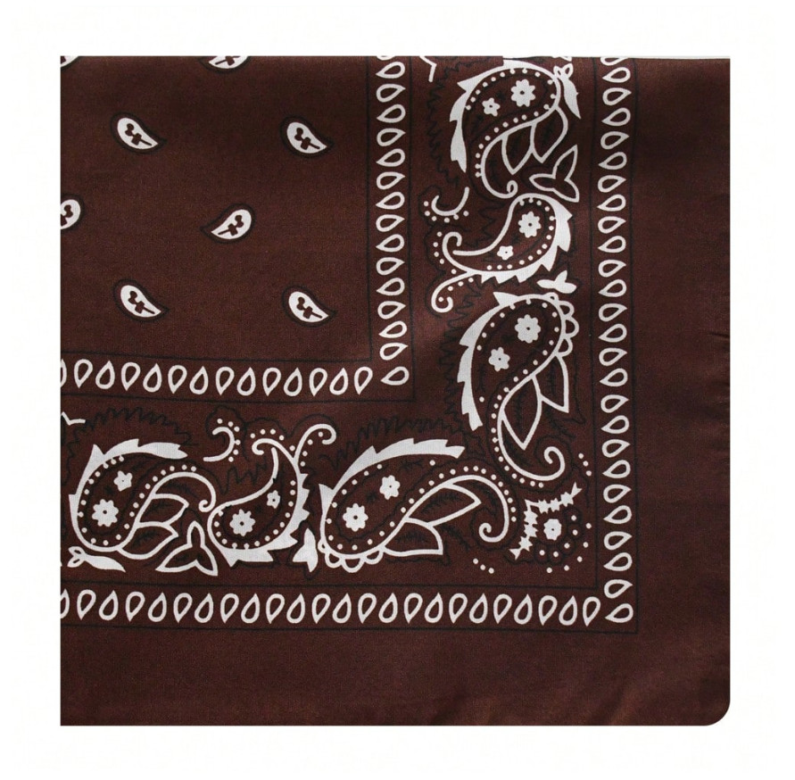 brązowa chusta print