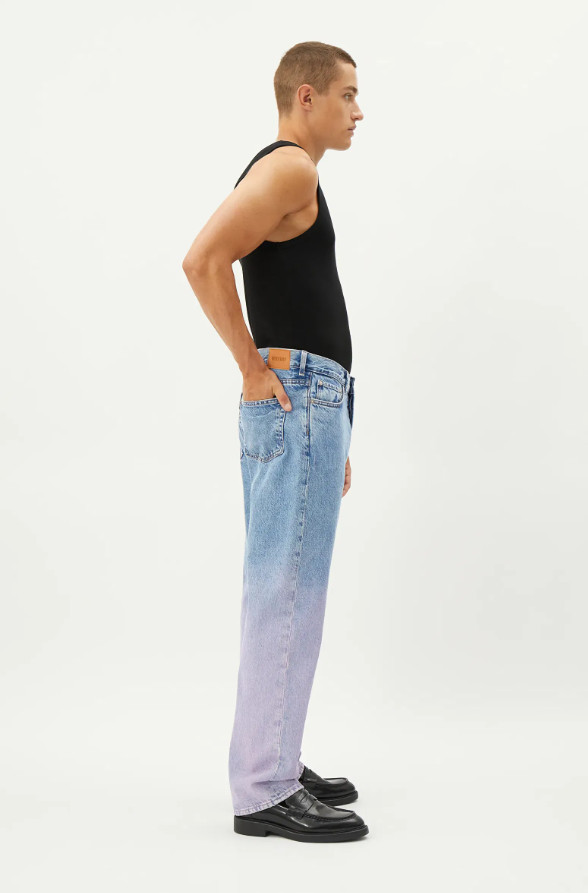 PROSTE SPODNIE JEANS OMBRE