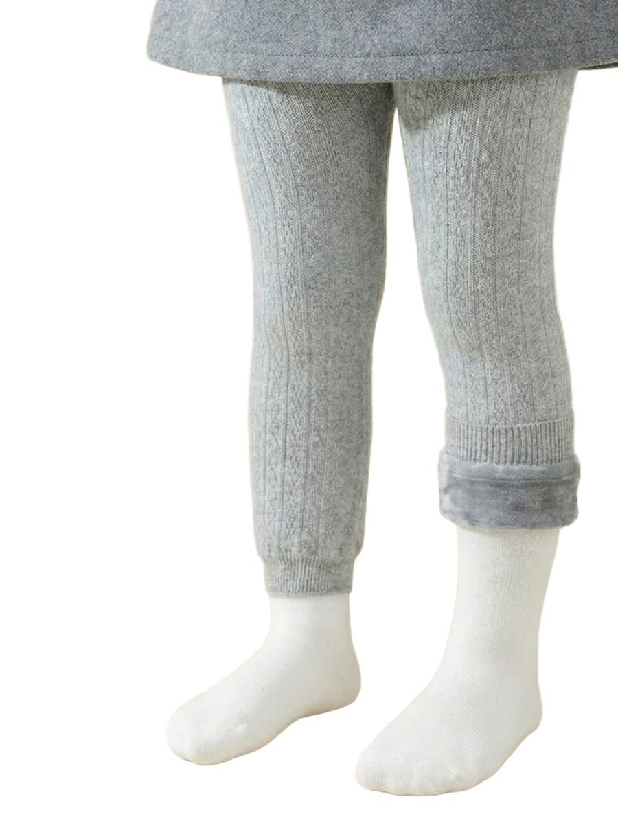 szare ocieplane legginsy