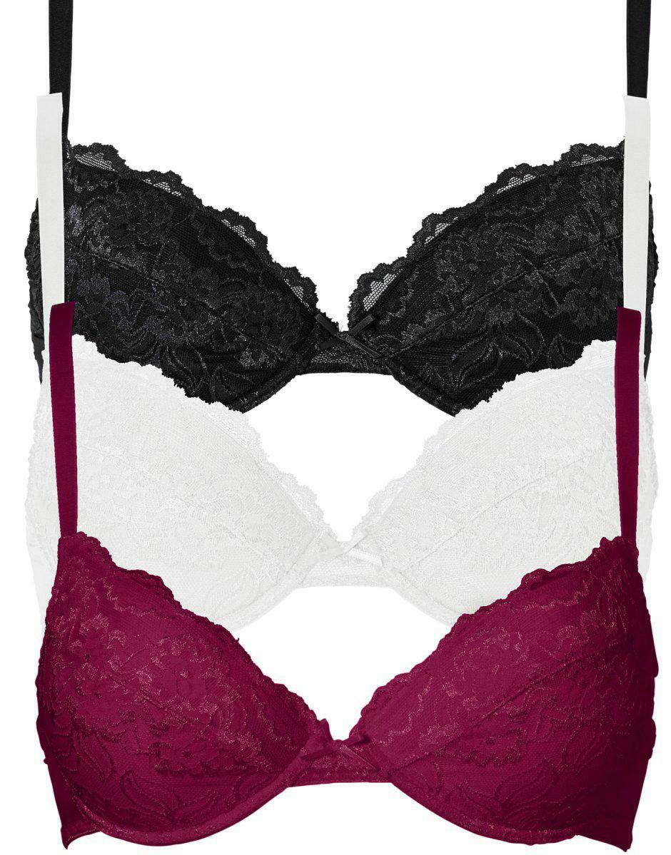 BIUSTONOSZ KORONKA PUSH UP 3 PACK