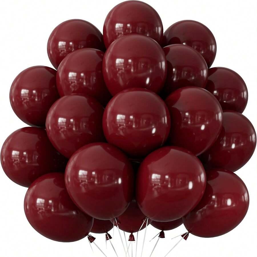 zestaw bordowych balonów 10-pack
