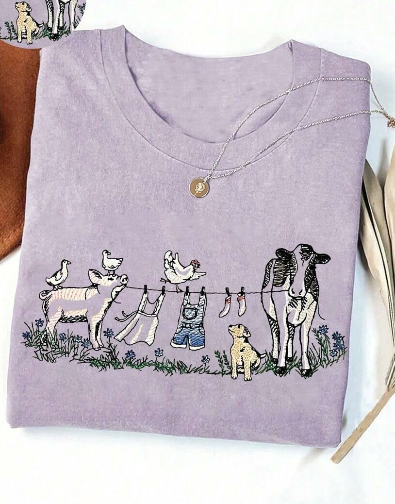 fioletowa bluzka wzór print