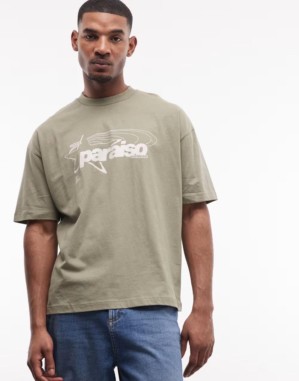 T-shirt okrągły dekolt print