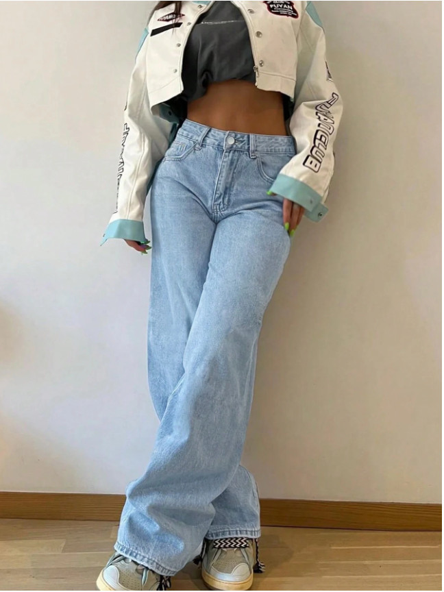 NIEBIESKIE SPODNIE JEANS