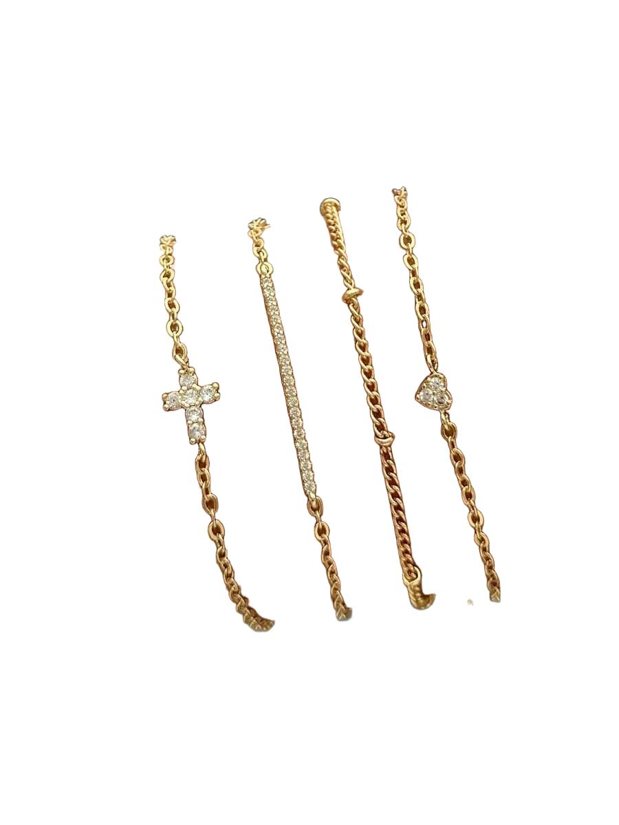 złota bransoletka 4-pack