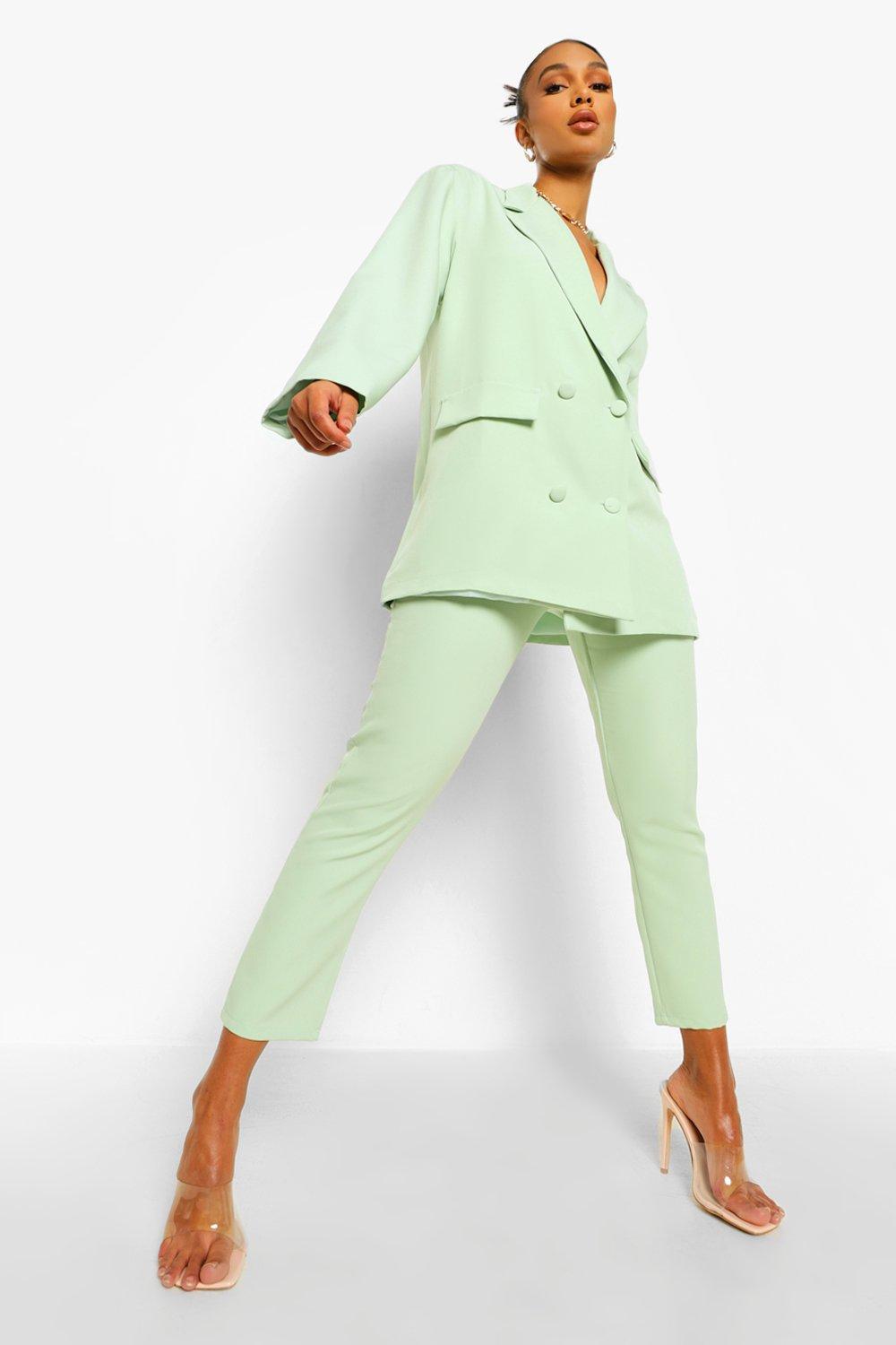  ZIELONE ELEGANCKIE SPODNIE