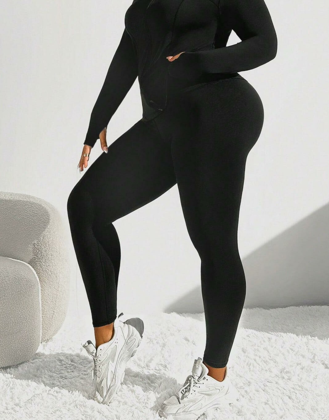 CZARNE LEGGINSY WYSOKI STAN