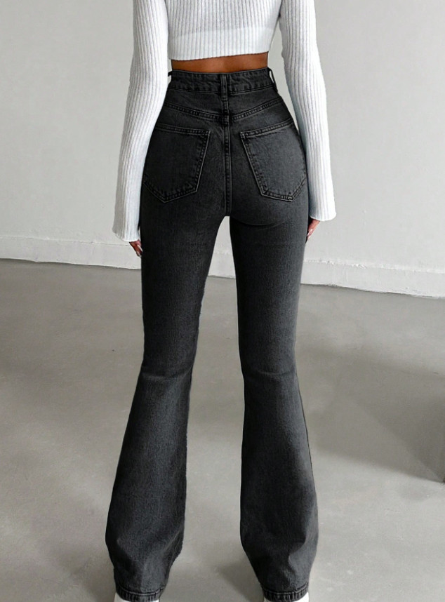 CZARNE SPODNIE JEANS