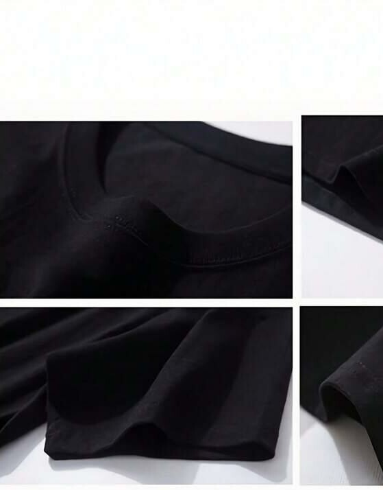 czarny t-shirt nadruk