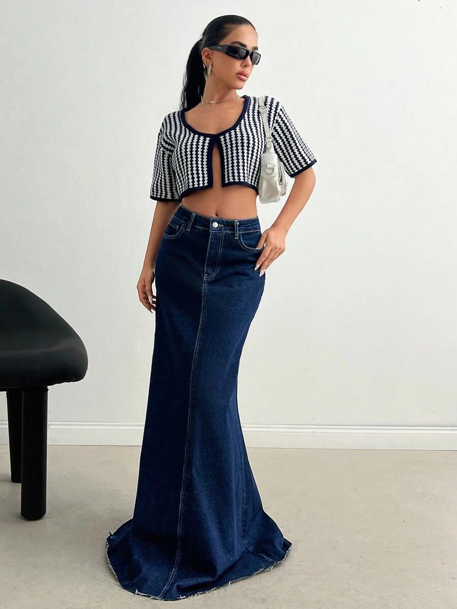 maxi spódnica jeans