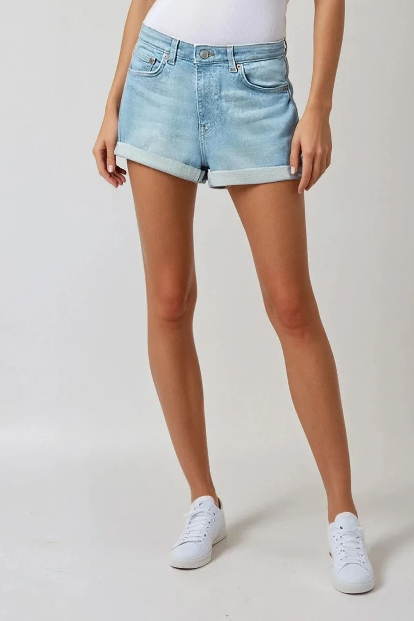NIEBIESKIE KRÓTKIE SPODENKI JEANS