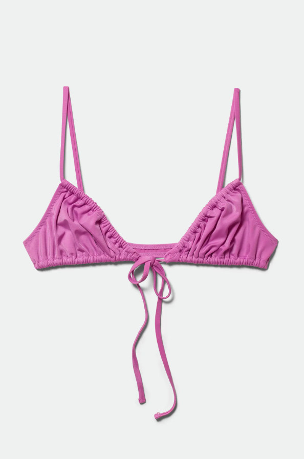 FIOLETOWA GÓRA OD BIKINI WIĄZANIE