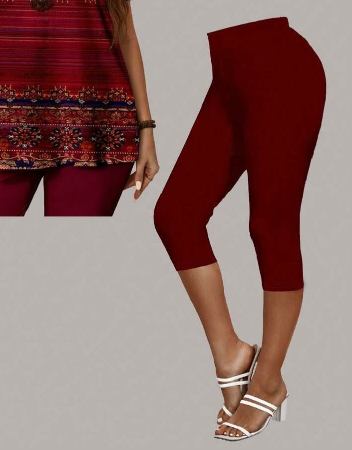 czerwone legginsy wysoki stan