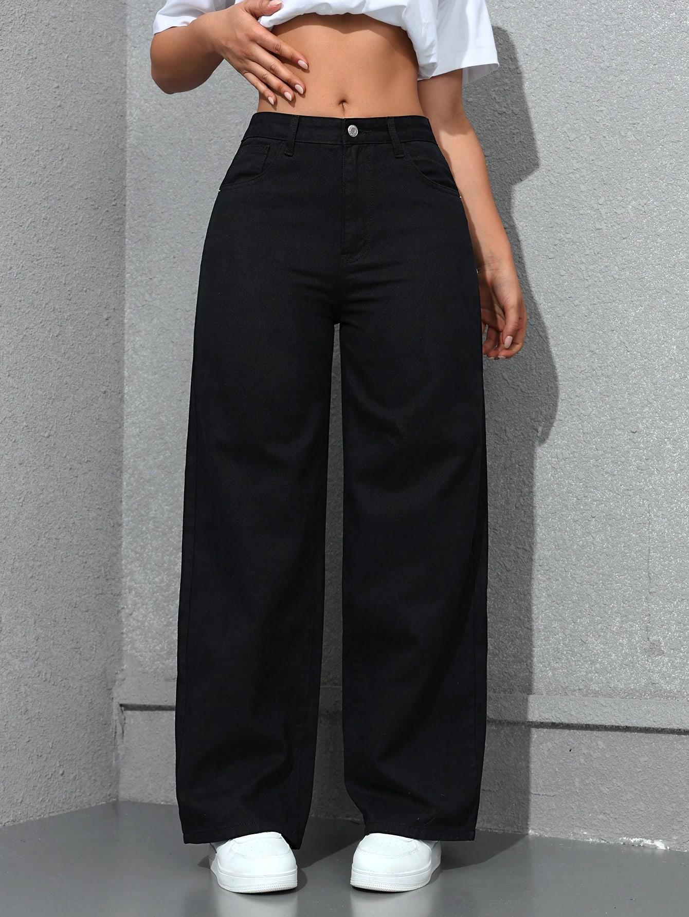 CZARNE SPODNIE JEANS