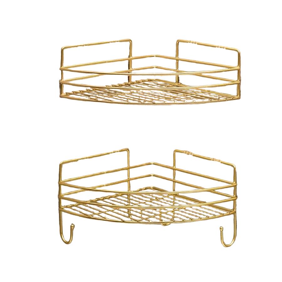 złota półka łazienkowa 2-pack