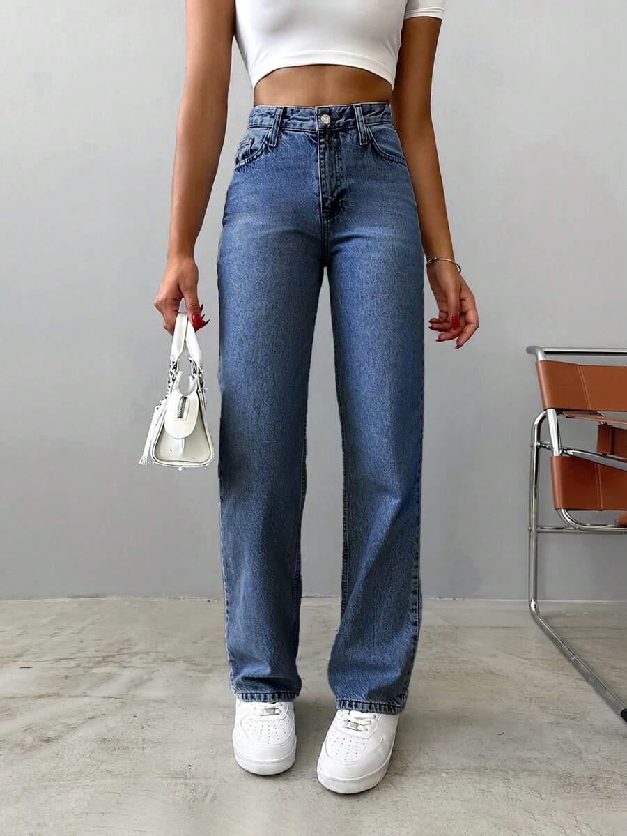 SPODNIE JEANS PROSTA NOGAWKA