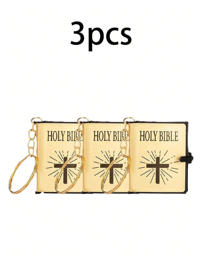 BRELOK KSIĄZKA BIBLIA 3 SZT