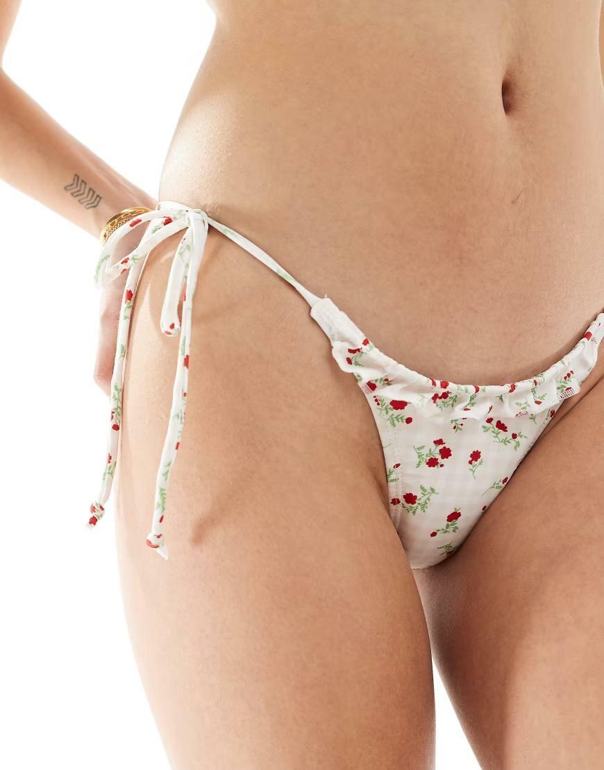 dół od bikini wzór kwiaty