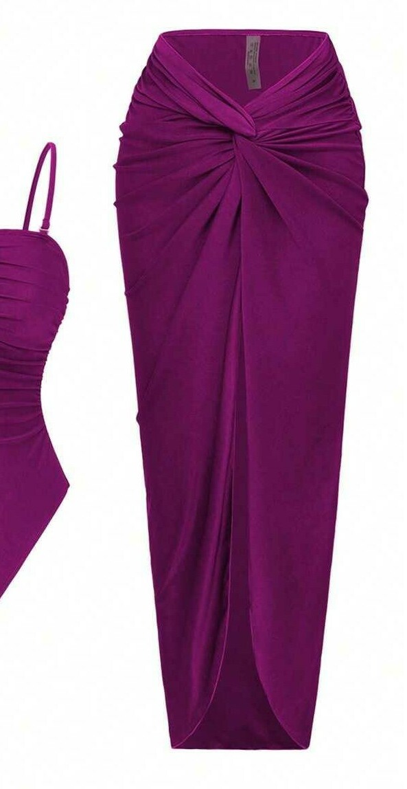 FIOLETOWY SARONG MARSZCZENIE