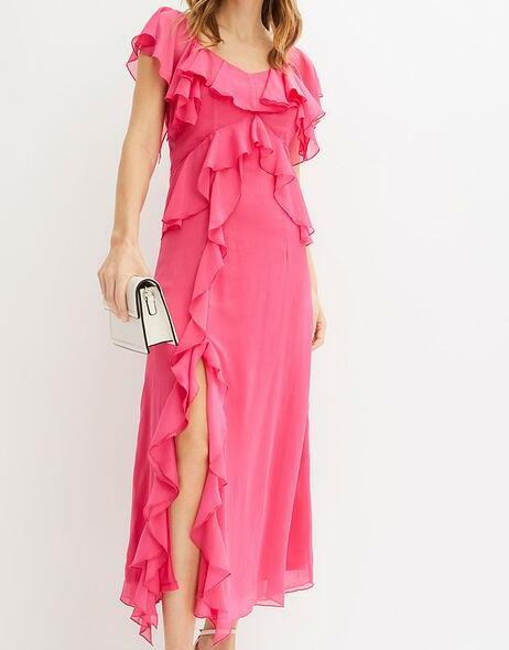DŁUGA SUKIENKA Z FALBANAMI