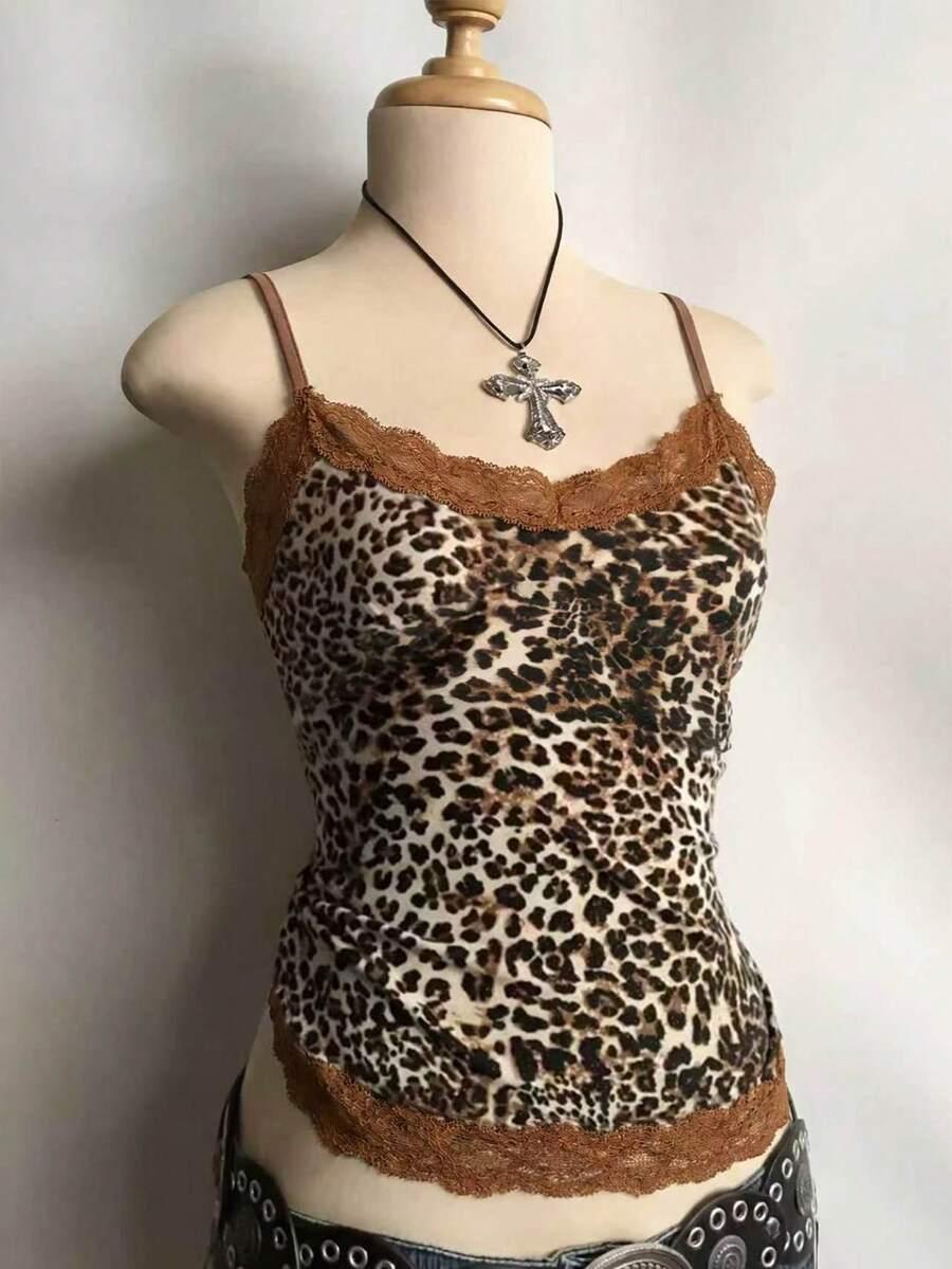top na ramiączkach animal print