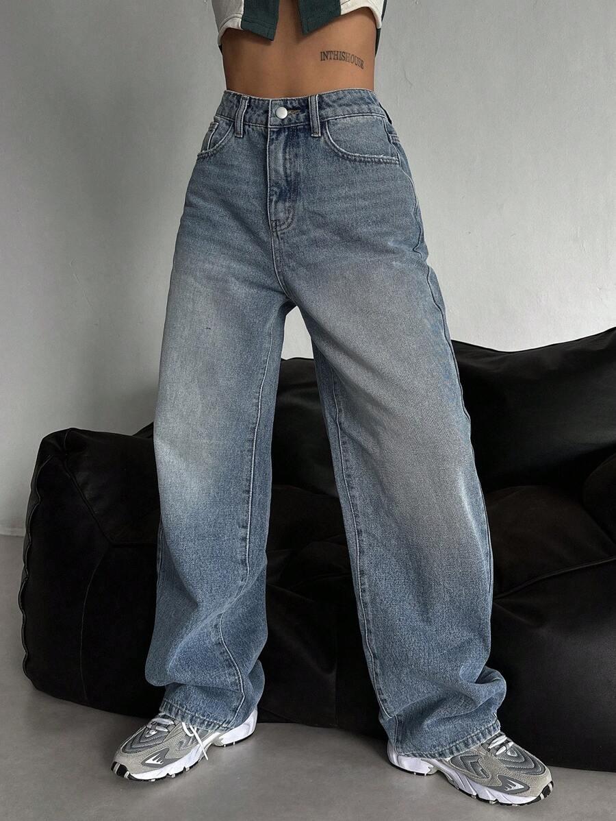 NIEBIESKIE SPODNIE JEANS
