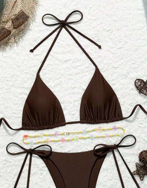 brązowa góra od bikini