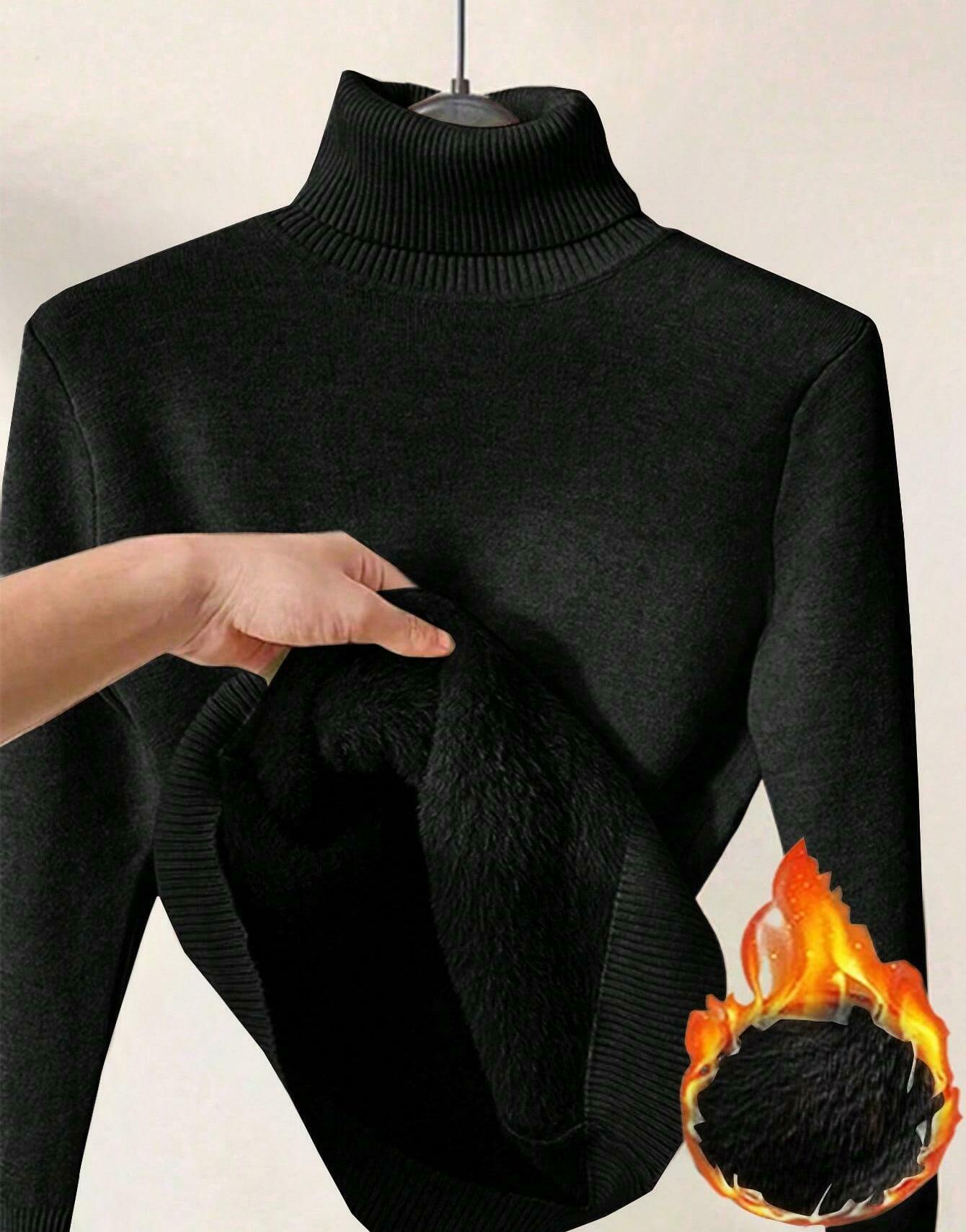 CZARNY OCIEPLANY SWETER GOLF
