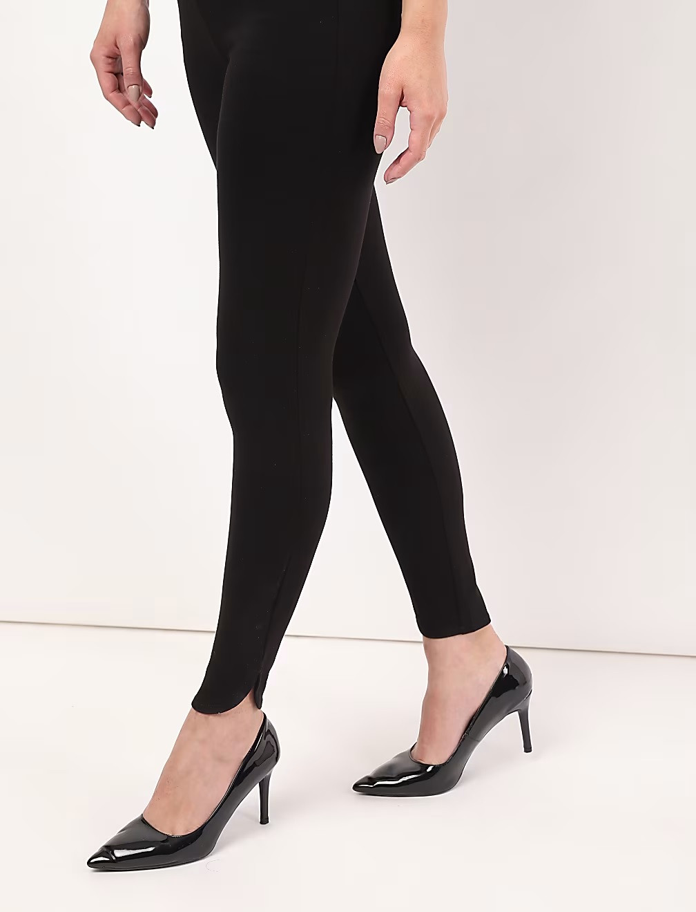 CZARNE KLASYCZNE LEGGINSY T59-4967K-Y0