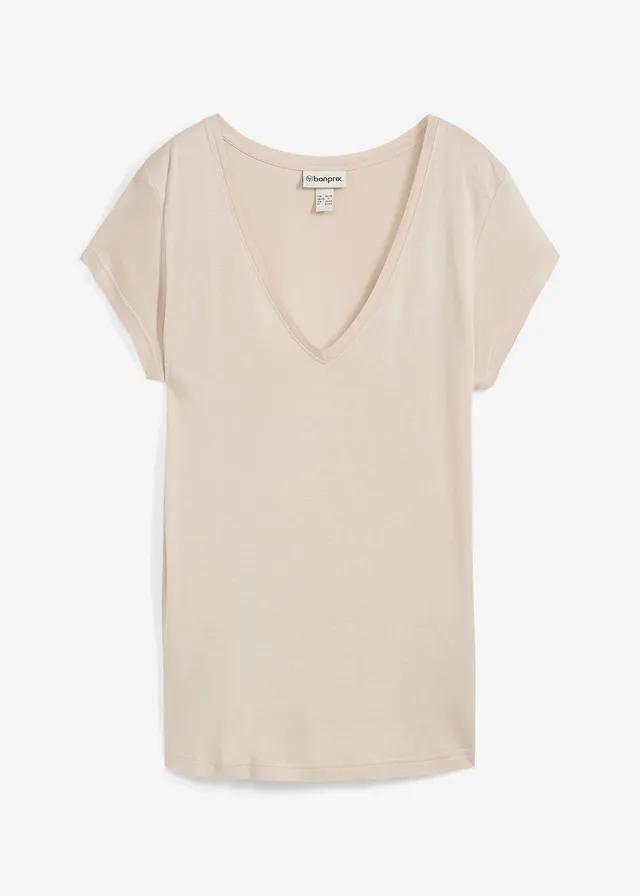 T-SHIRT Z MIĘKKIEJ WISKOZY
