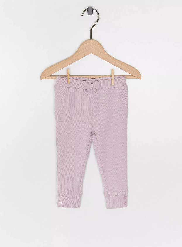 fioletowe legginsy kokarda