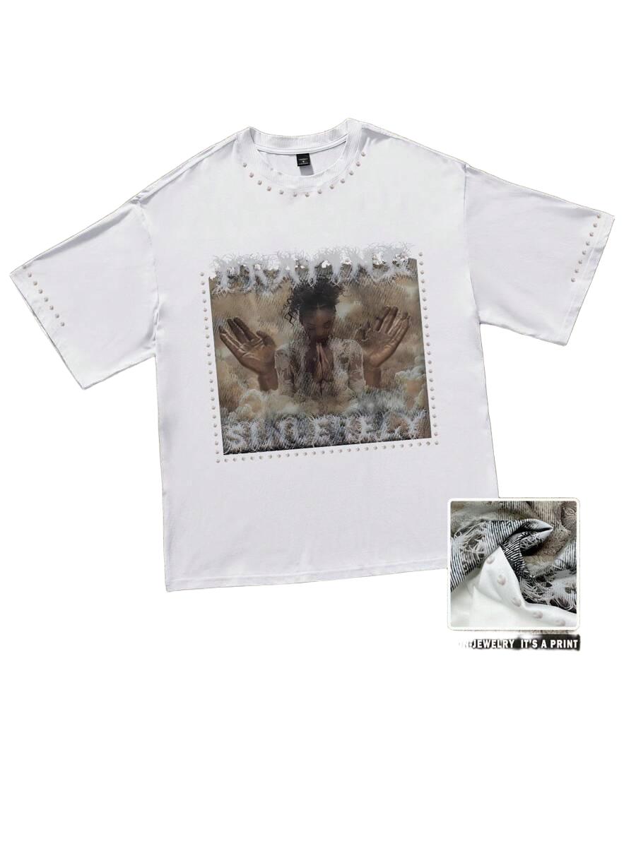 T-SHIRT DAMSKI Z NADRUKIEM