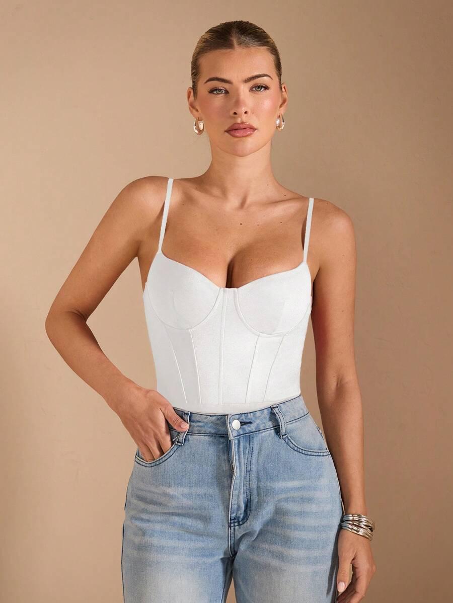 BIAŁE GORSETOWE BODY
