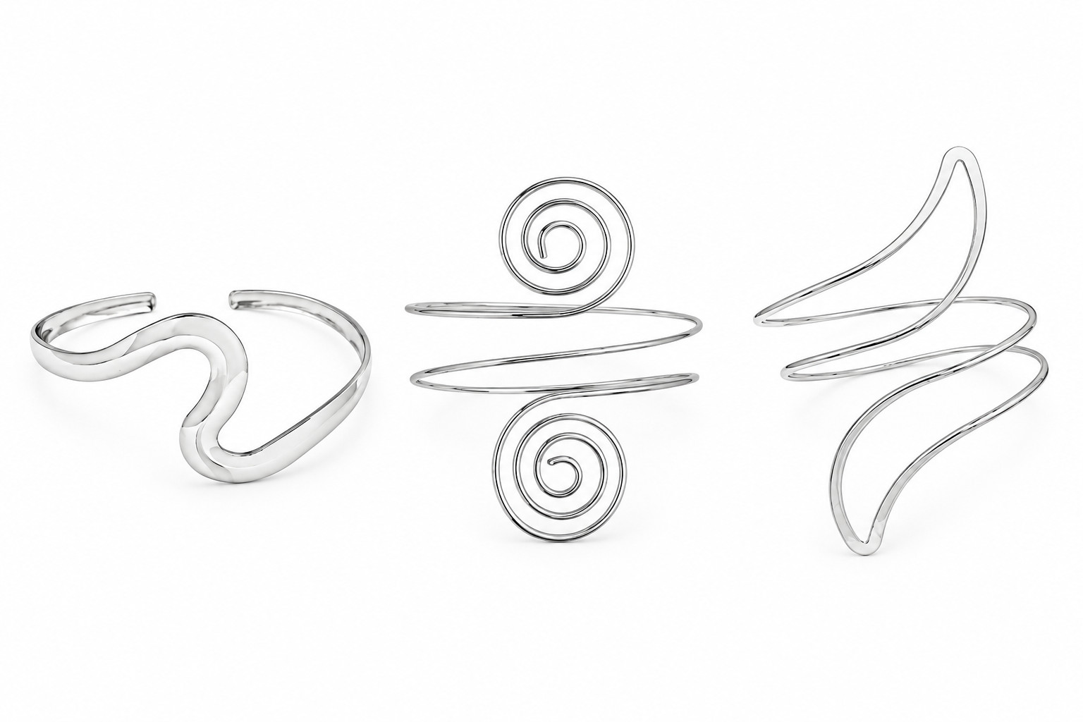 srebrne bransoletki 3-pack