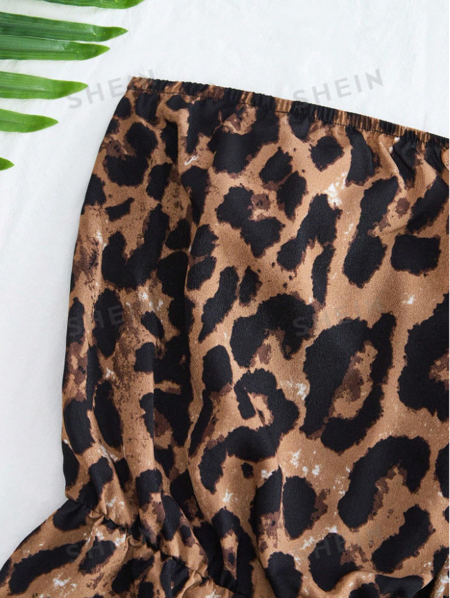 kombinezon bez rękawów animal print