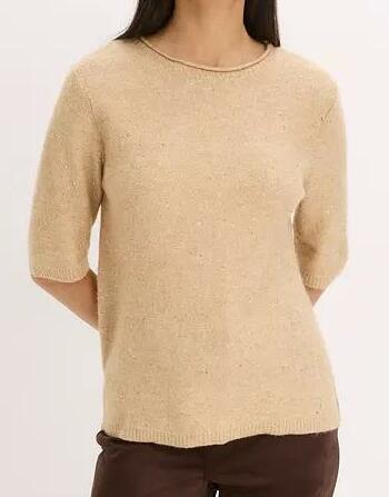 SWETER CEKINOWY Z KRÓTKIM RĘKAWEM 