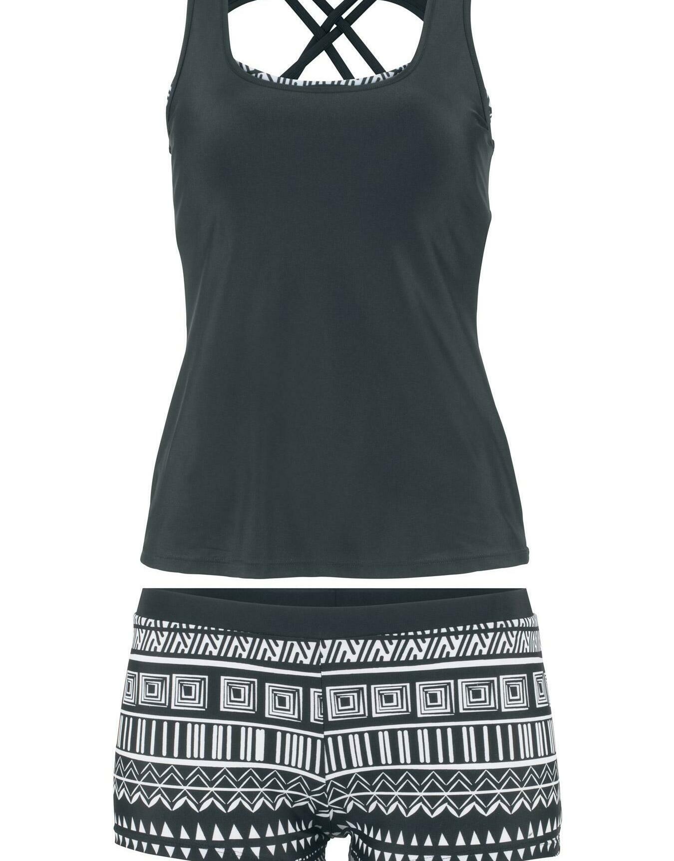 TANKINI TRZYCZĘŚCIOWE WE WZORY 
