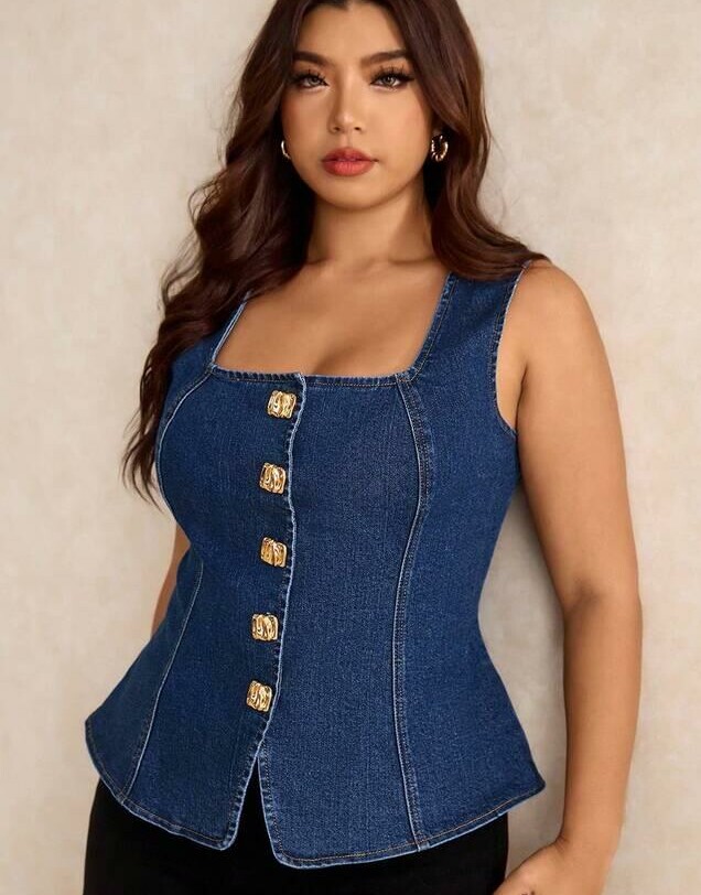 BLUZKA JEANS GUZIKI