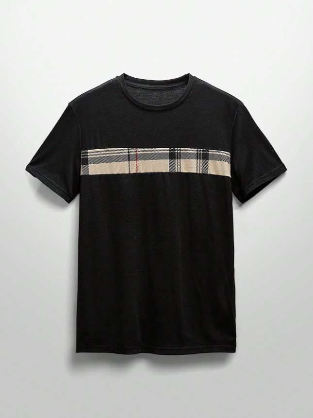 CZARNY T-SHIRT CASUAL