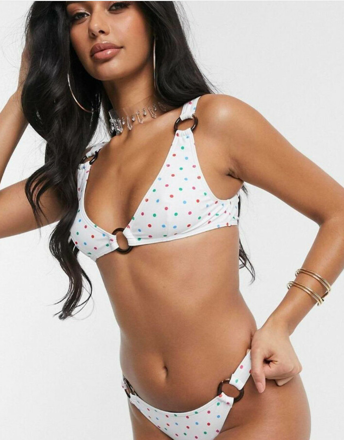 góra od bikini wzór groszki