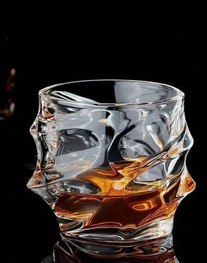 szklanki do whisky falowane tekstura 6-pack