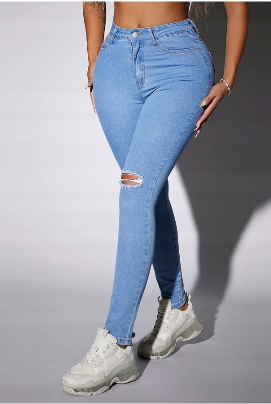 NIEBIESKIE SPODNIE JEANS