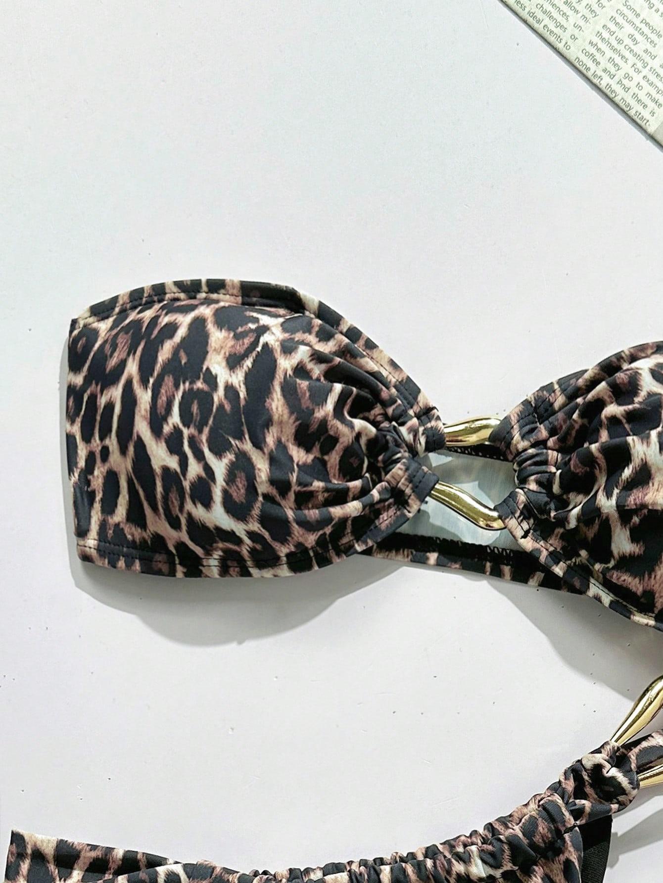 góra od bikini animal print 