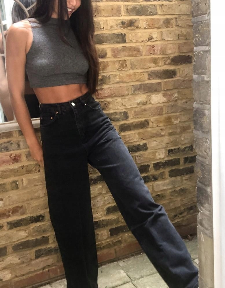 CZARNE SPODNIE JEANS