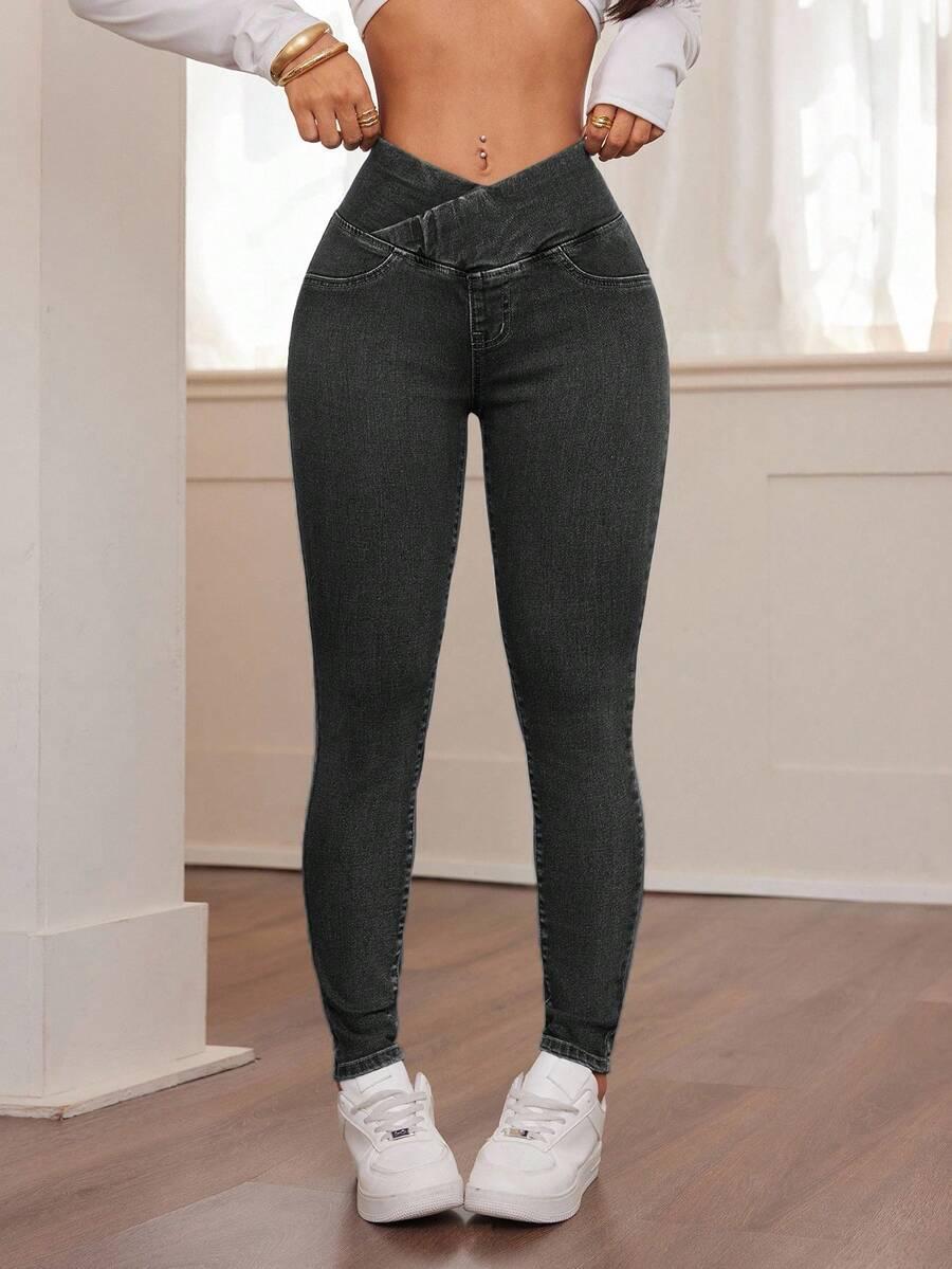 czarne SPODNIE JEANS RURKI 
