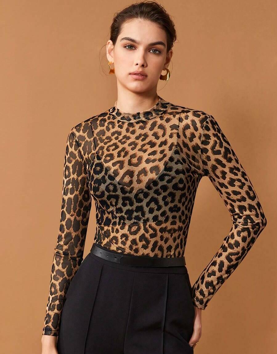 DOPASOWANA BLUZKA ANIMAL PRINT 
