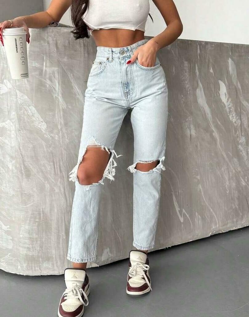 NIEBIESKIE SPODNIE JEANS 