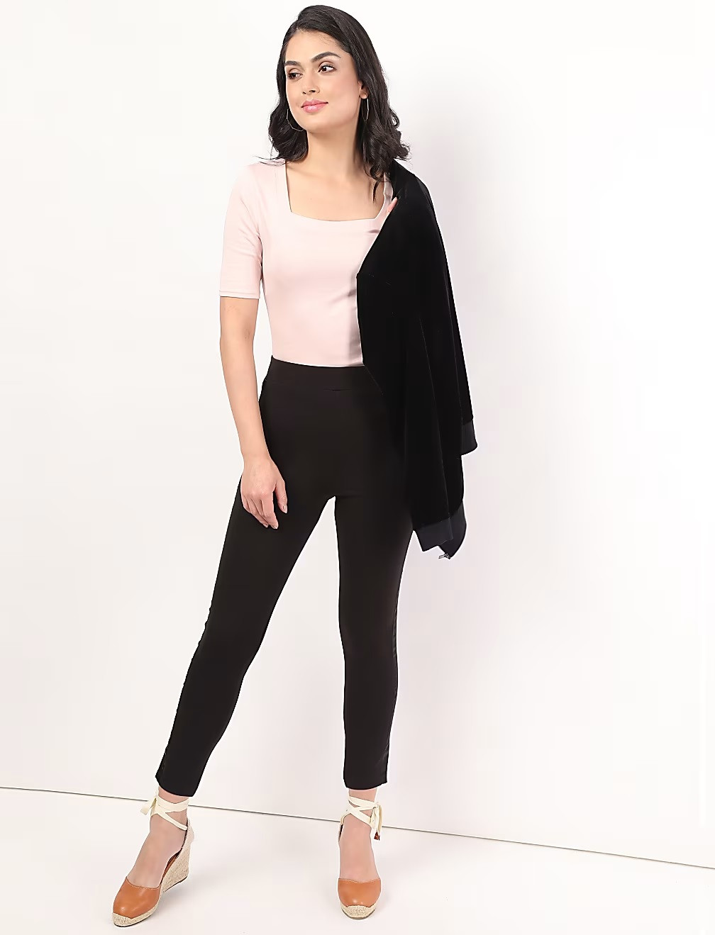 CZARNE LEGGINSY LAMPAS T59-4969K-Y0