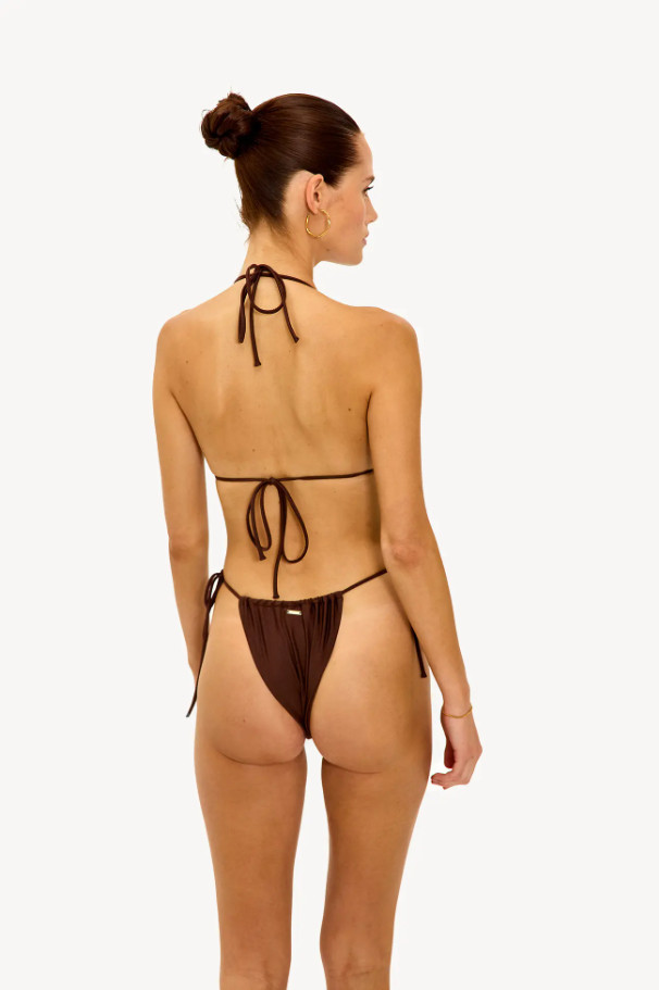 brązowa góra od bikini wiązanie