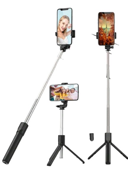 czarny SELFIE stick ZE STATYWEM